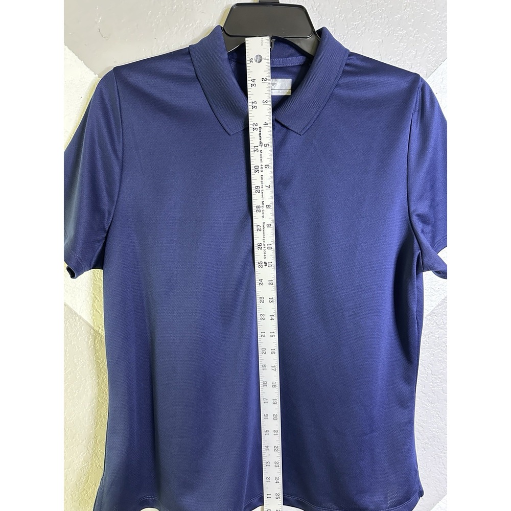Callaway Womens SWING TECH Solid Knit Navy Polo Peacoat Size Large - OPTI DRI - Picture 7 of 10